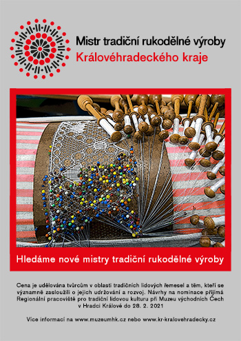 Přijímání nominací na cenu Mistr tradiční rukodělné výroby Královéhradeckého kraje za rok 2018